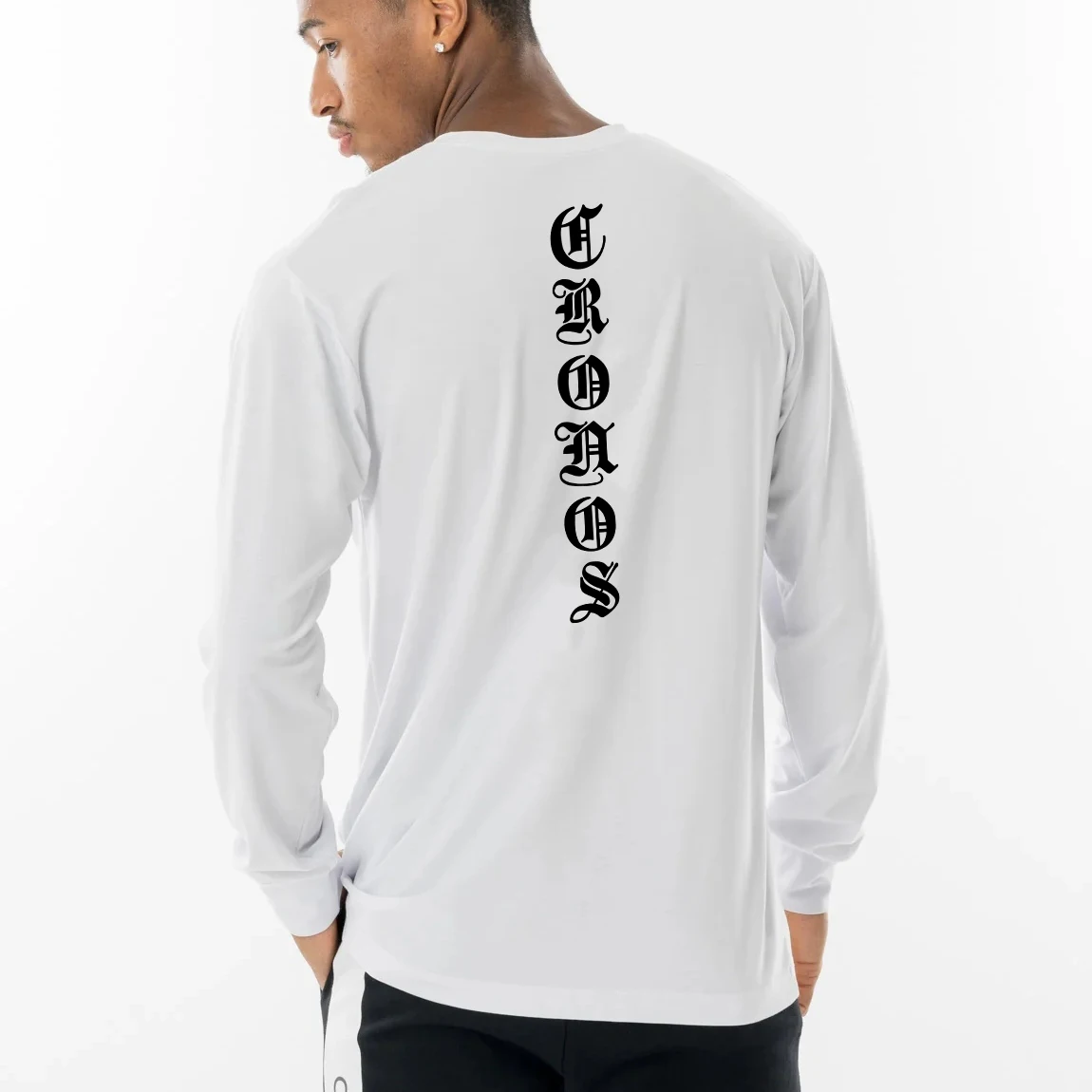 Undershirt Crew Neck - NEUE Herren-CRONOS-Langarm-T-Shirts, Frühling, reine Baumwolle, bedruckt,