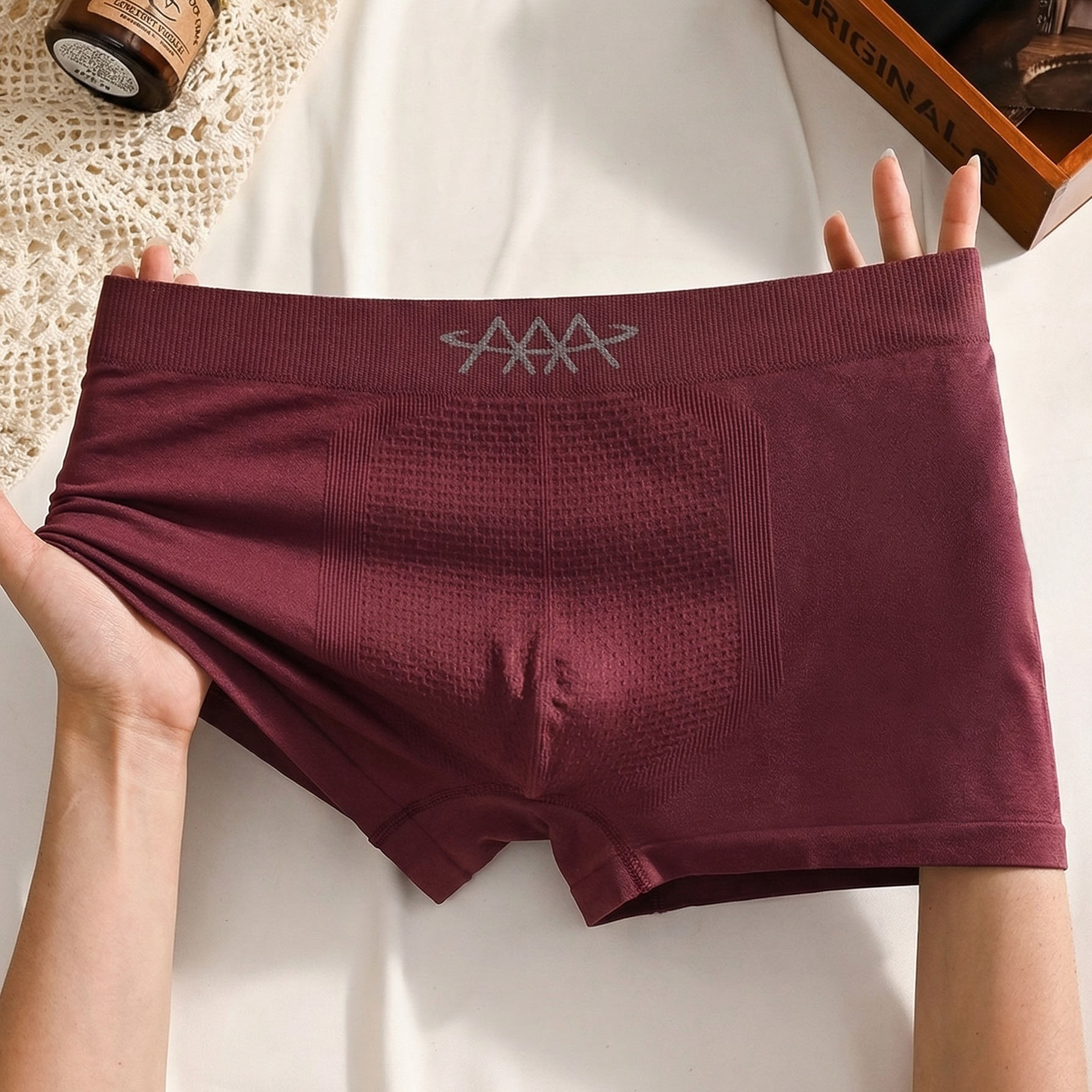 Boxer Shorts Modal - 1 Stück elastische Unterwäsche, Herren-Boxershorts, nahtlose