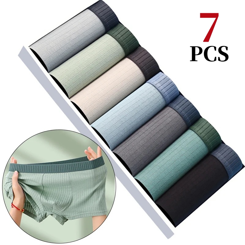 Boxer Brief Pack Cotton - 7 Teile/los männer Baumwolle Unterwäsche Boxer