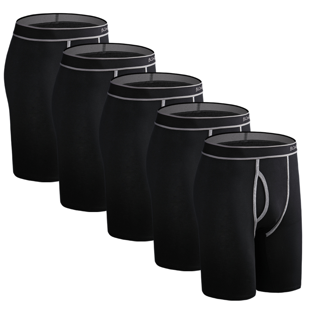 Boxer Brief Pack Cotton - 5 stücke Lange Boxer Herren Boxer