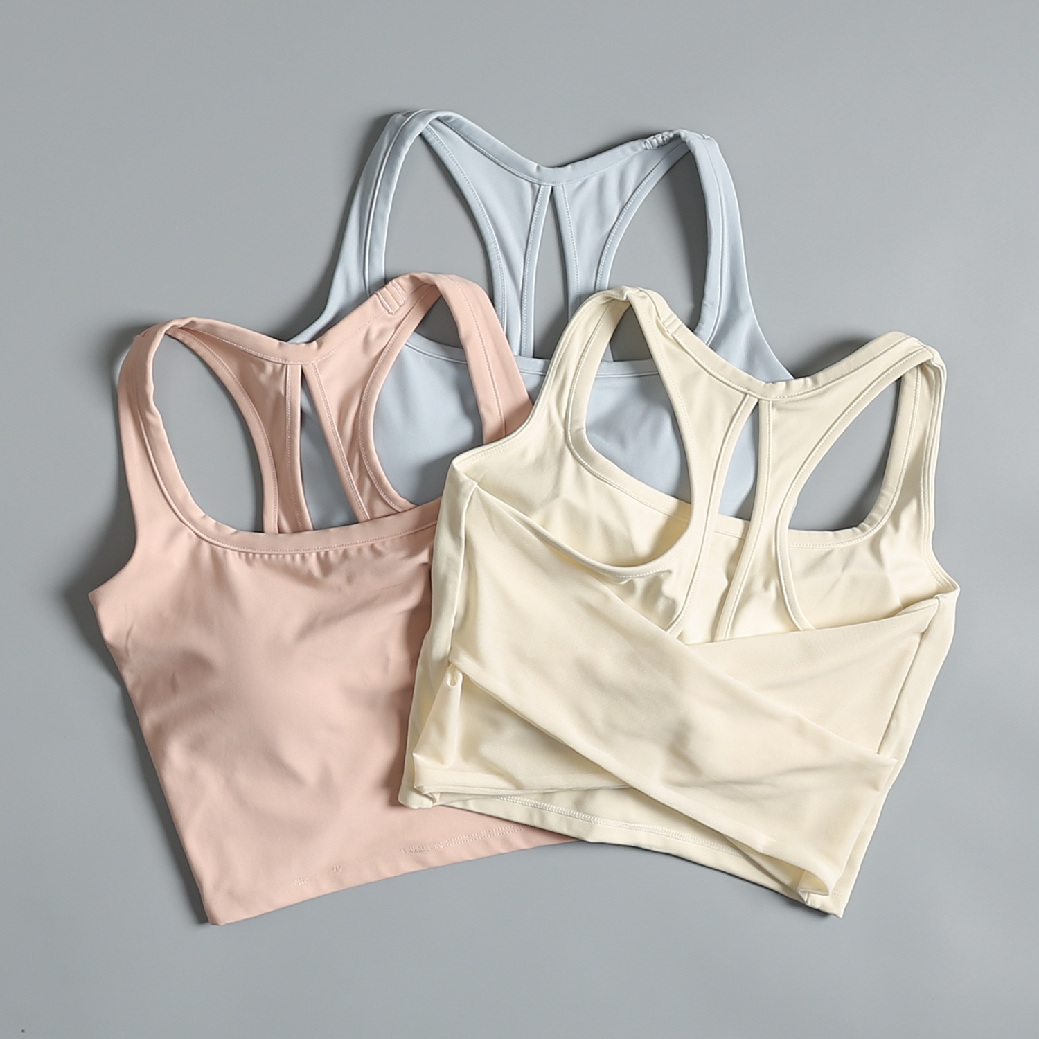 Quick Dry Underwear - Damen-Sport-BH-Top, schnelltrocknend, Laufweste, integrierte Sportunterwäsche, Fitness,